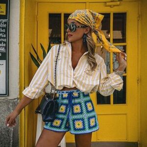 NEW Zara Crochet Shorts